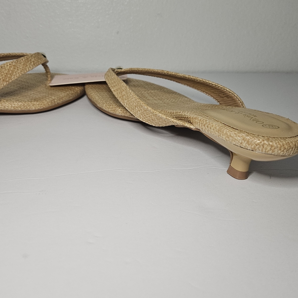 Olivia And Kate New York Women Sandals Heels Size 8.5 Beige - Picture 9 of 11